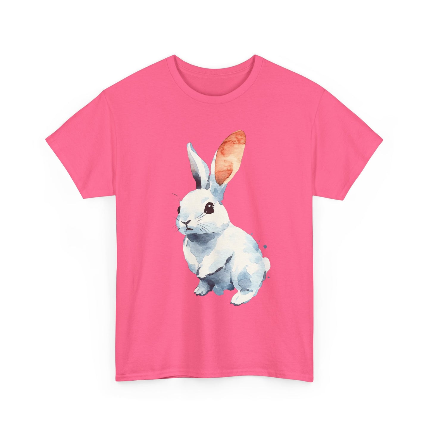 Watercolor Bunny Unisex Heavy Cotton Tee - Perfect for Spring & Easter Celebrations - Tee Fusion Lab