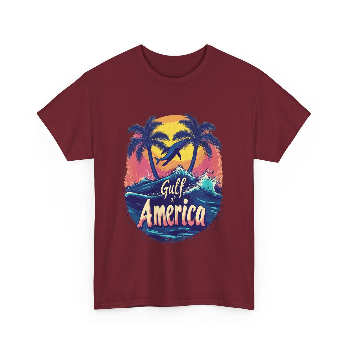 Gulf of America Unisex Heavy Cotton Tee - Tropical Beach Vibes