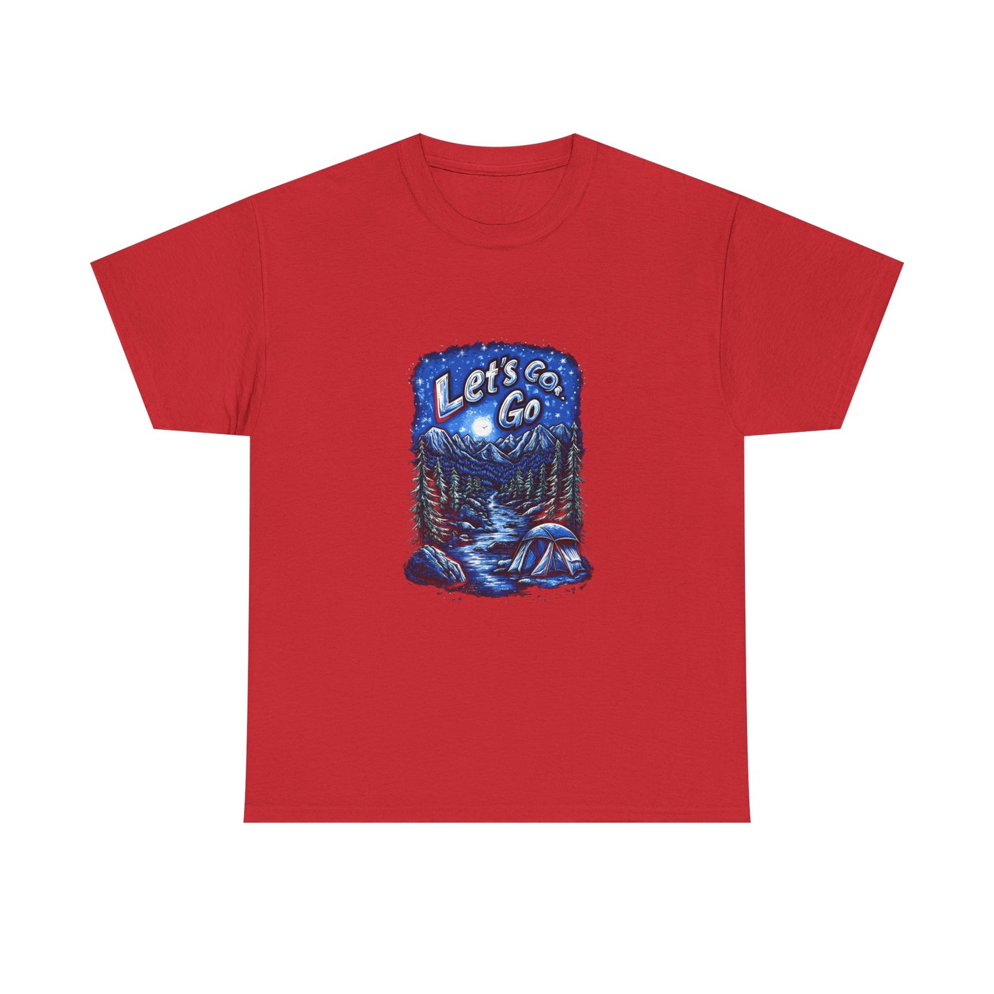 Adventure Graphic Tee - 'Let's Go' Outdoorsy Cotton Shirt