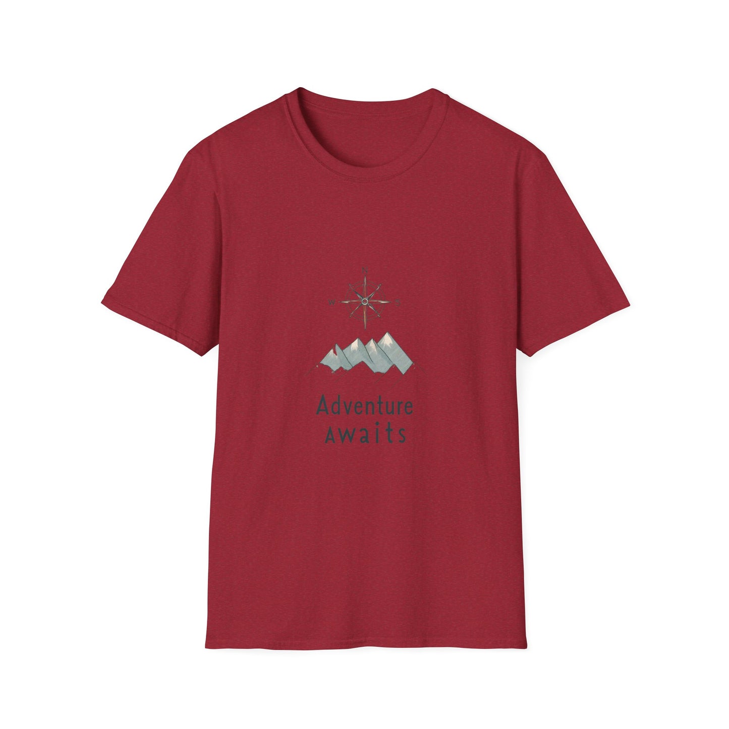 Adventure Awaits Unisex Softstyle T-Shirt, Perfect for Travel Lovers, Outdoor Enthusiasts, Camping, Adventure Gifts, Nature Tee