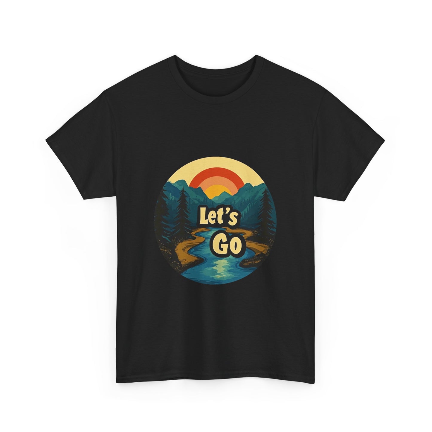 Adventure Ready Unisex Heavy Cotton Tee - 'Let's Go' Nature Design