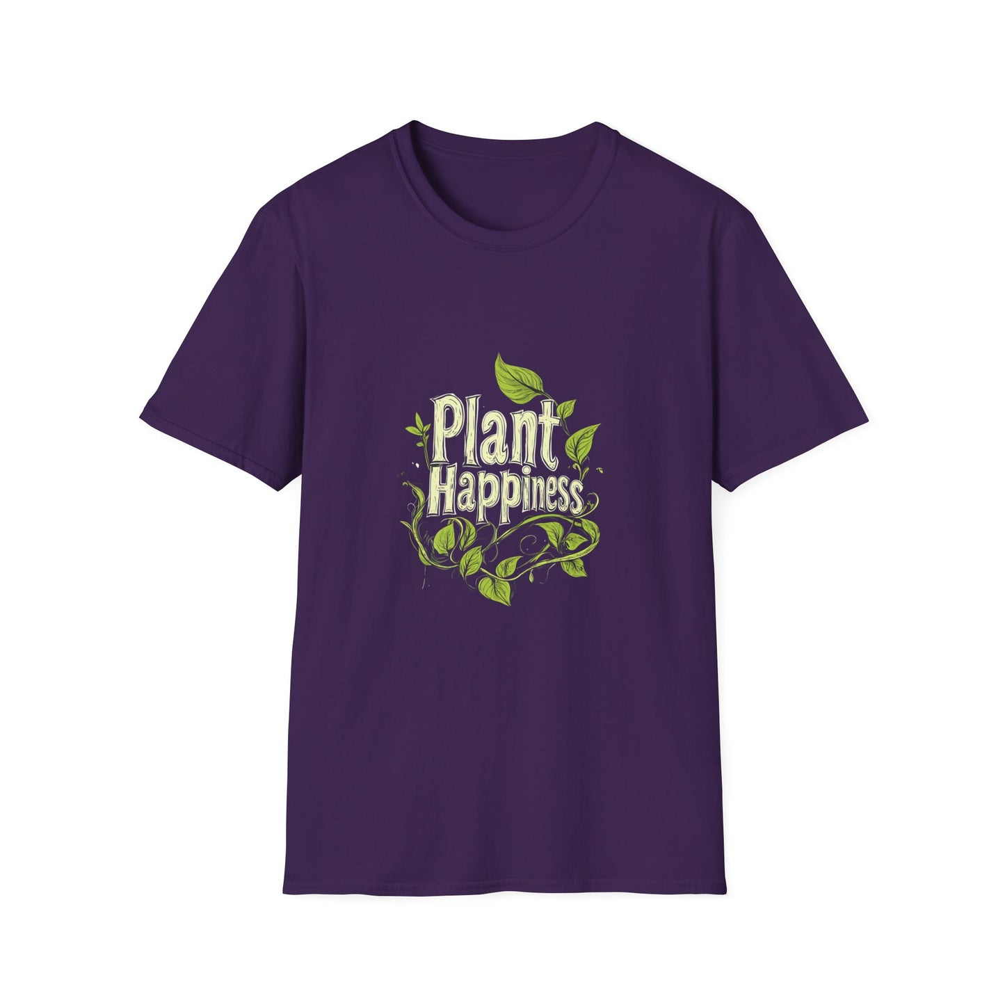 Plant Happiness Unisex Softstyle T-Shirt - Eco-Friendly Inspirational Tee - Tee Fusion Lab
