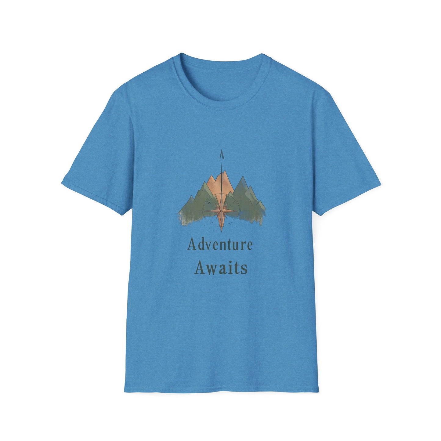 Adventure Awaits Unisex Softstyle T-Shirt - Perfect for Outdoor Enthusiasts