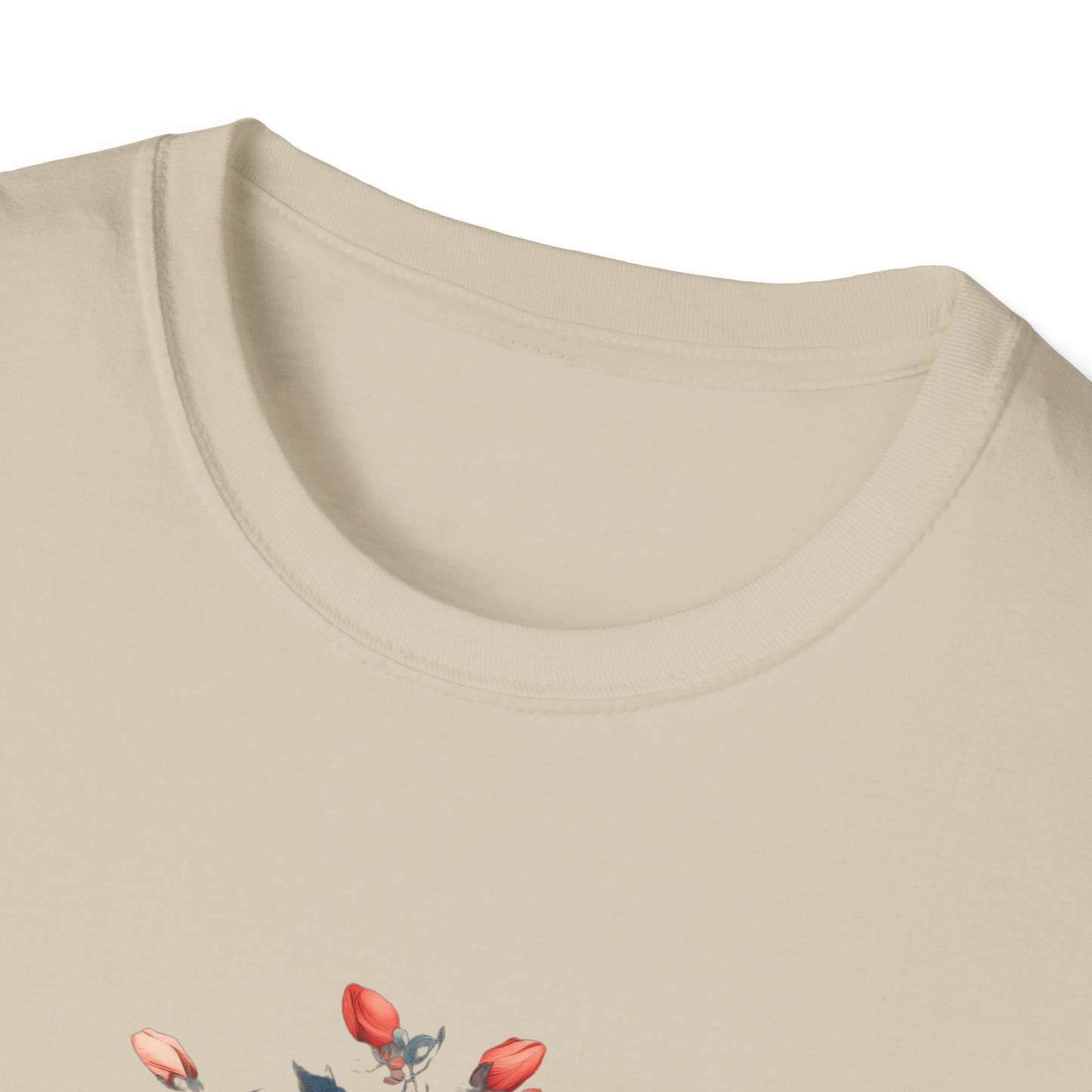 Floral Design Unisex Softstyle T-Shirt – Perfect for Everyday Wear and Spring Celebrations