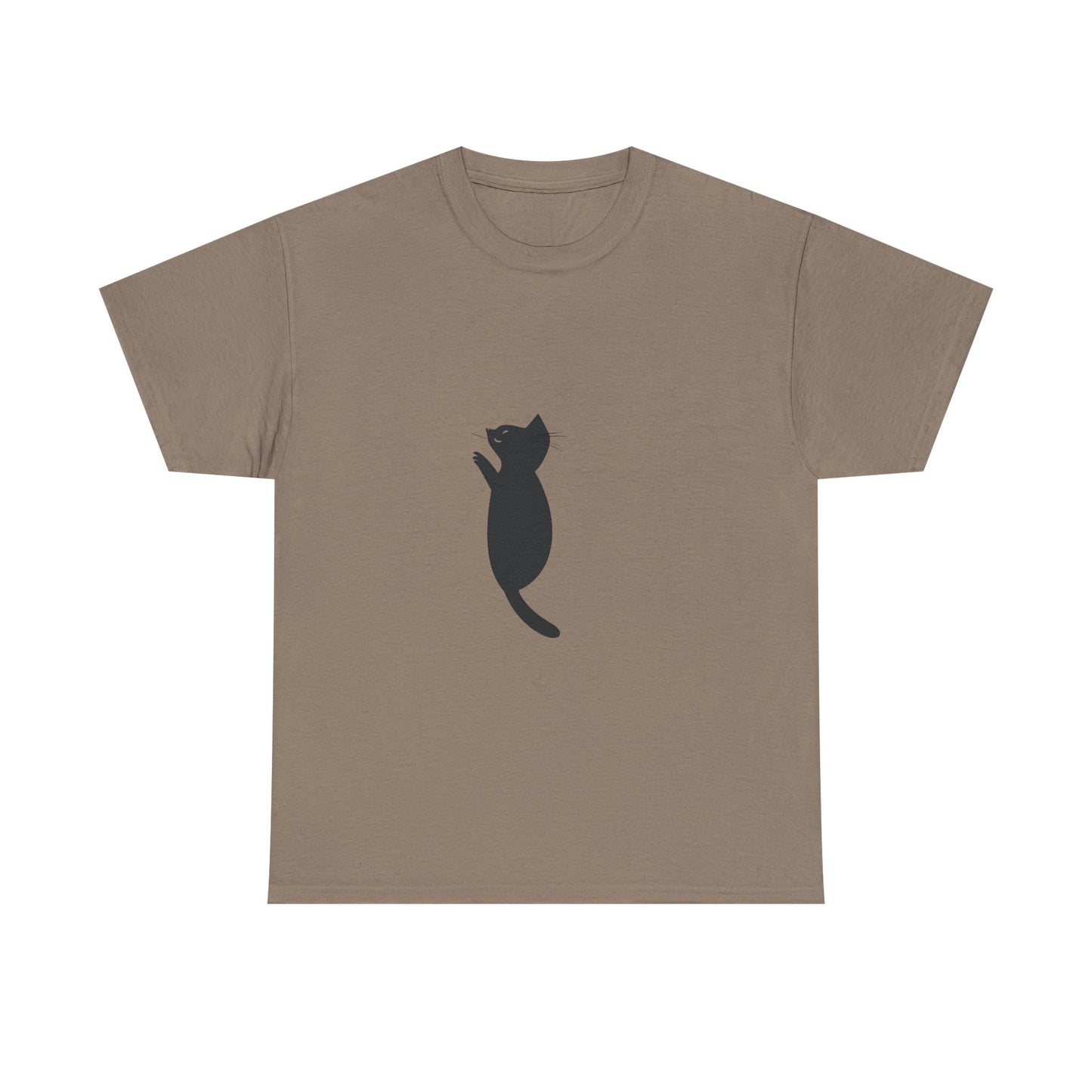 Playful Black Cat Graphic Unisex Heavy Cotton Tee - Tee Fusion Lab
