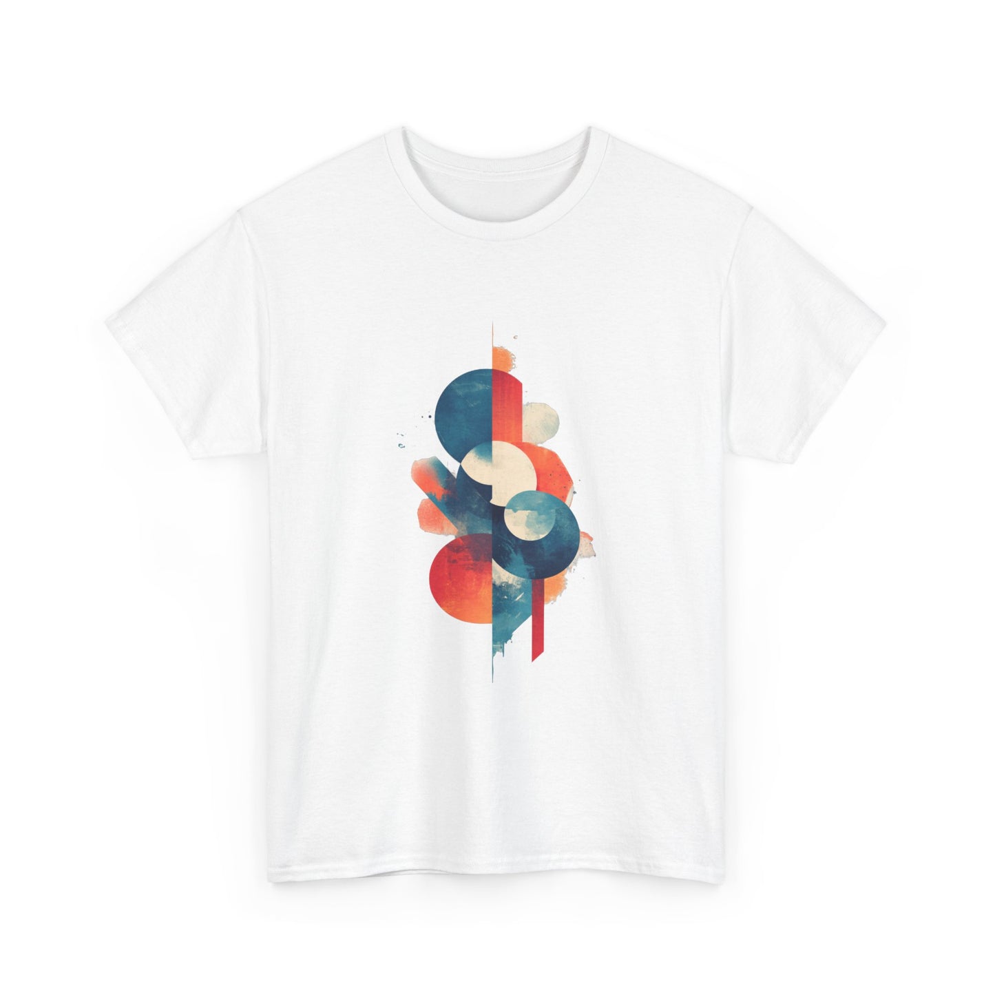 Abstract Geometric Art Unisex Heavy Cotton Tee - Trendy Casual Wear