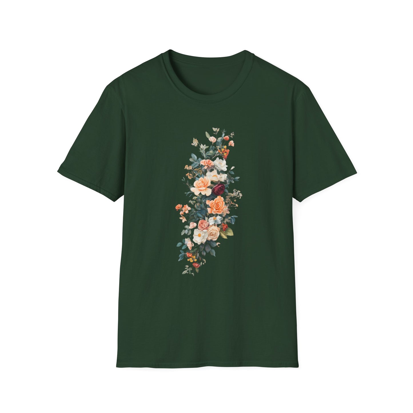 Floral Unisex Softstyle T-Shirt - Perfect for Spring Celebrations