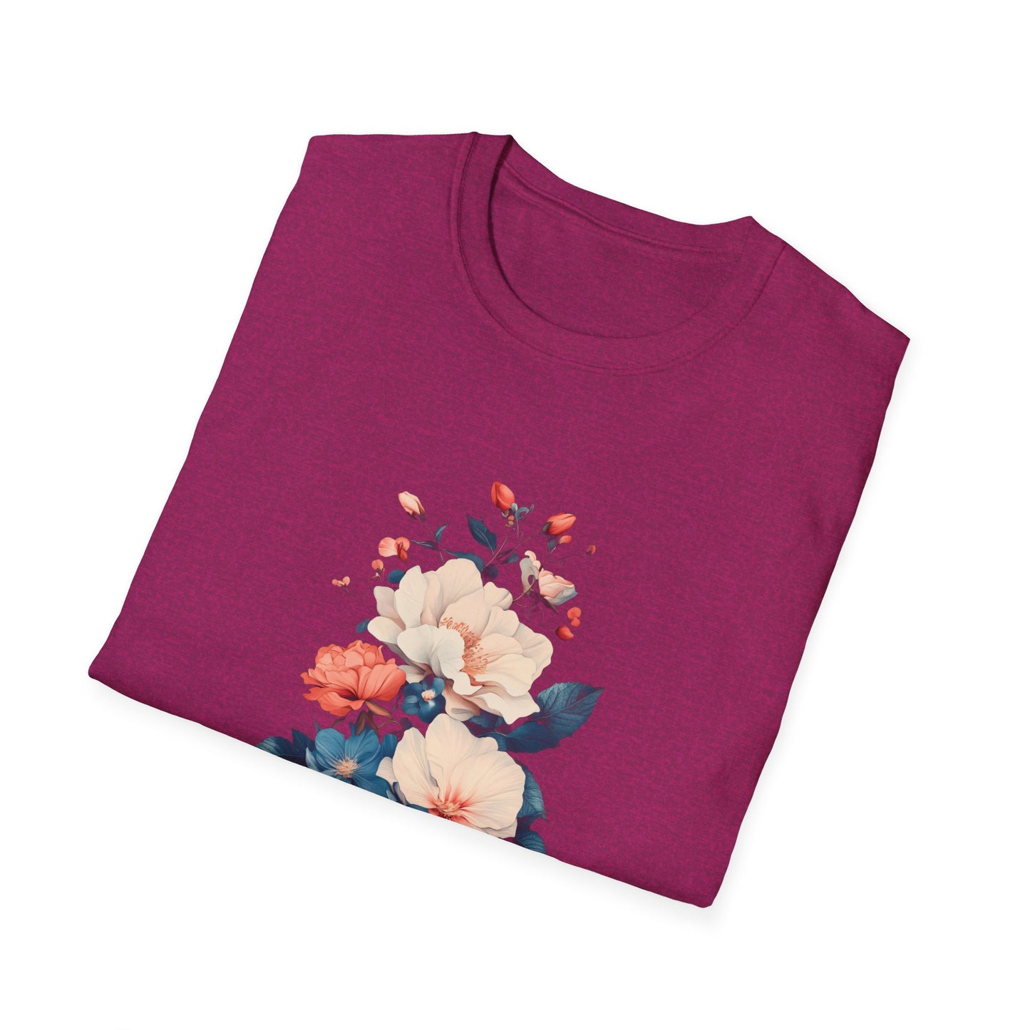 Floral Bouquet Unisex Softstyle T-Shirt - Perfect Gift for Nature Lovers