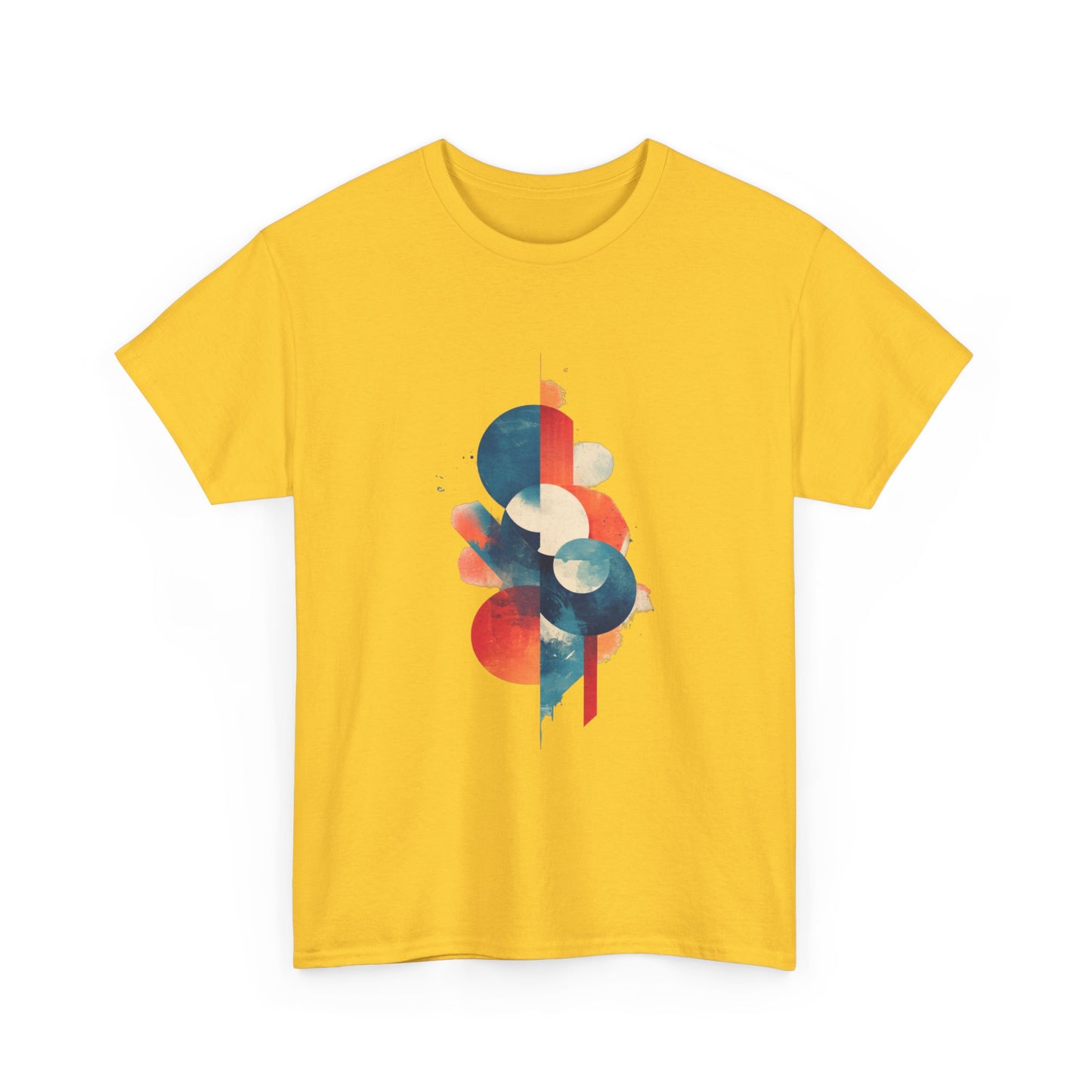Abstract Geometric Art Unisex Heavy Cotton Tee - Trendy Casual Wear