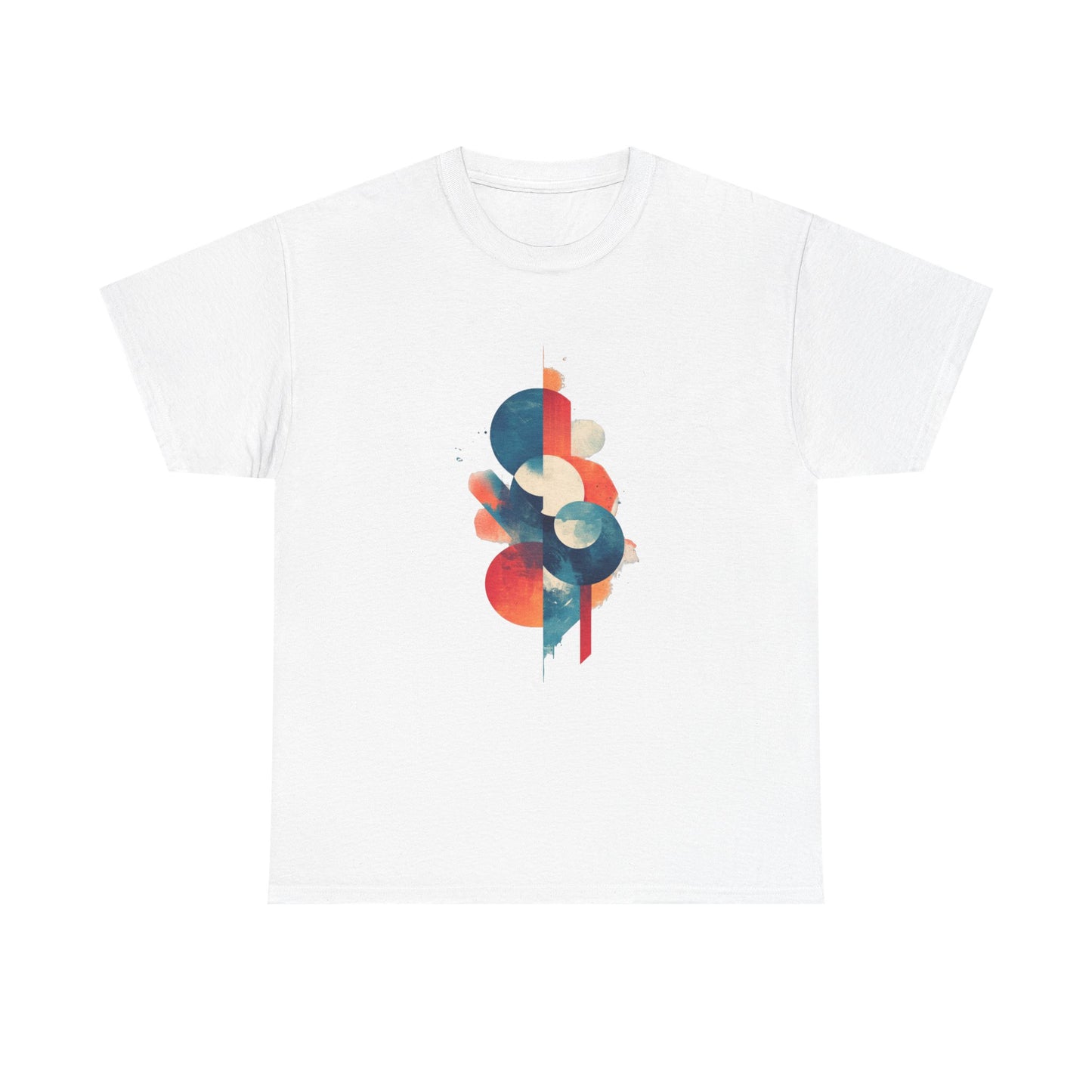Abstract Geometric Art Unisex Heavy Cotton Tee - Trendy Casual Wear