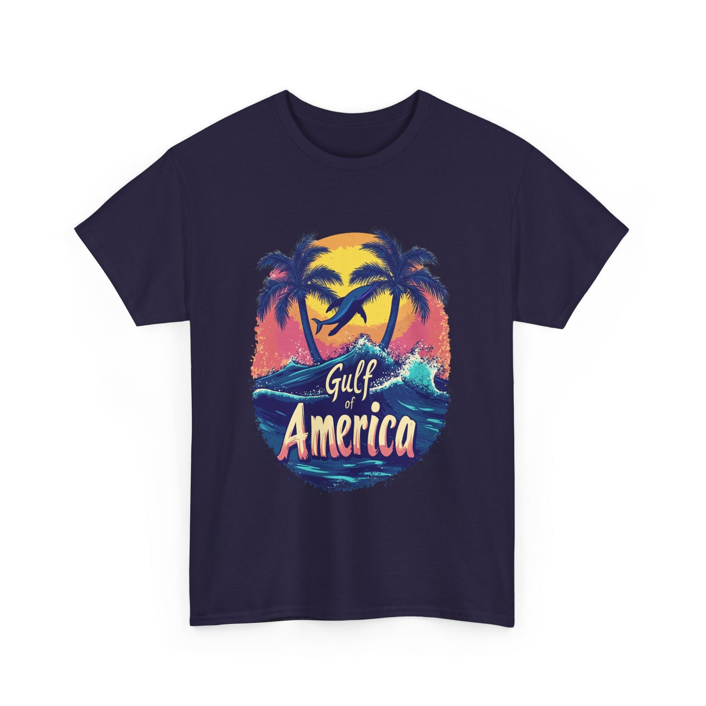 Gulf of America Unisex Heavy Cotton Tee - Tropical Beach Vibes