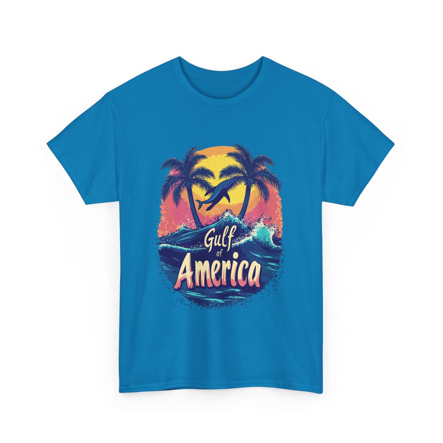 Gulf of America Unisex Heavy Cotton Tee - Tropical Beach Vibes