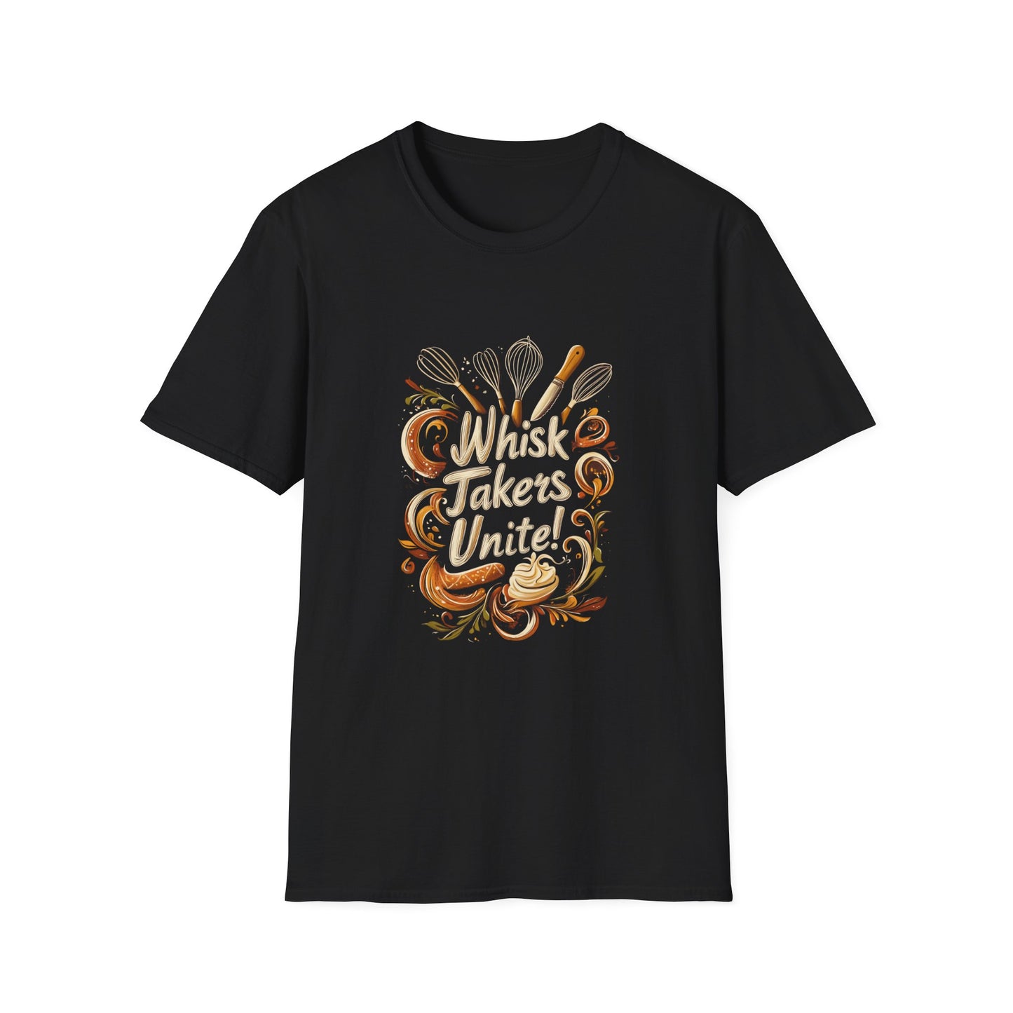 Whisk Takers Unite Unisex Softstyle T-Shirt - Perfect for Bakers and Cooking Enthusiasts - Tee Fusion Lab